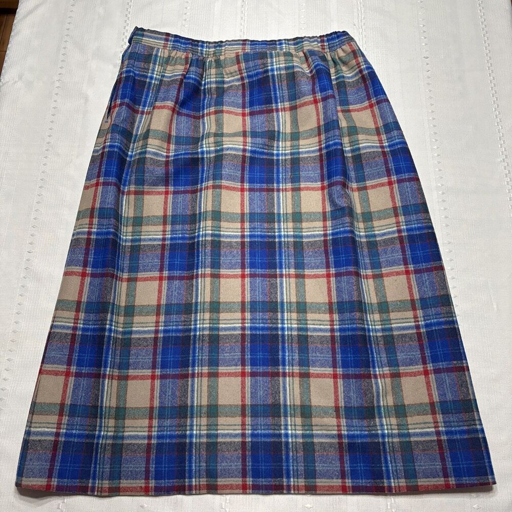 Vintage Pendleton 14 Skirt 100% Wool - Lined- Plaid Made In USA Womens - Picture 4 of 9